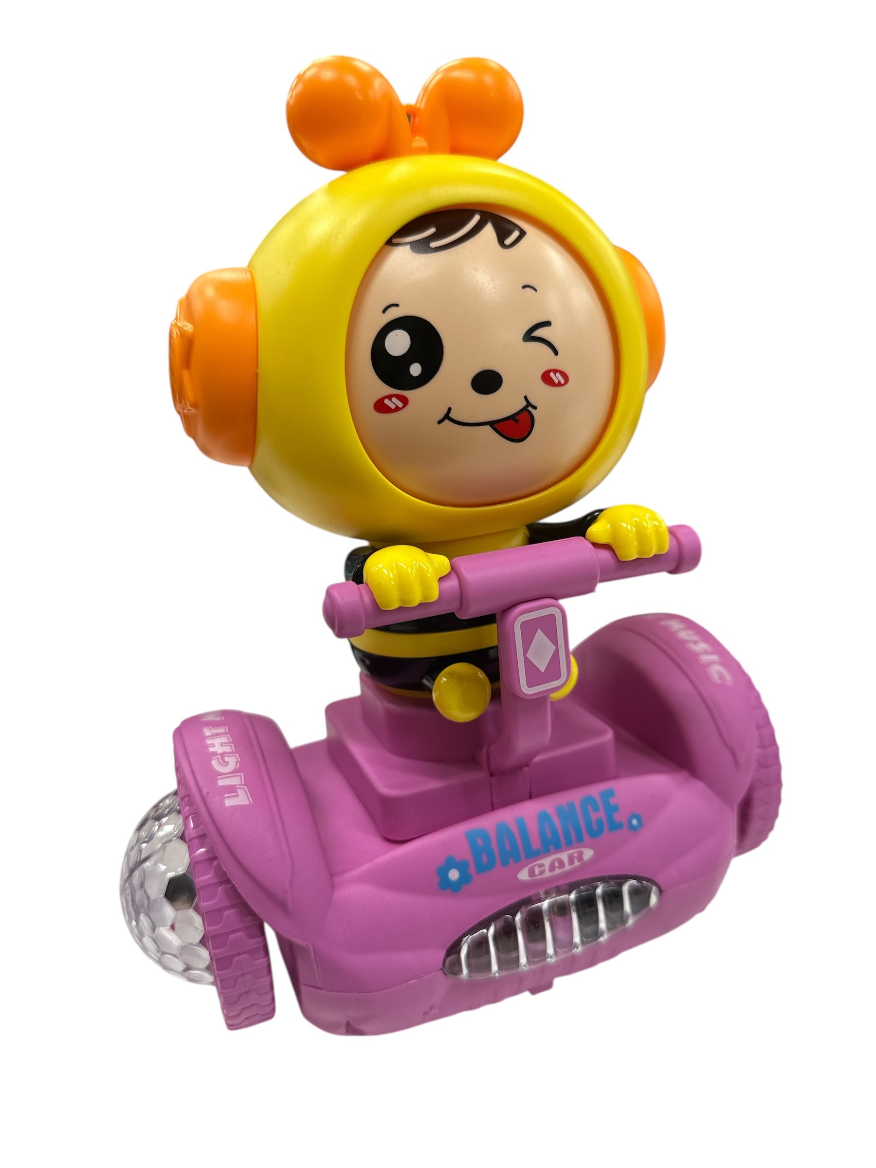 Kids Balance Car Dinosaur Version with Lights and Music, Cute Ride-On Balance Toy, Interactive Push Car for Toddlers Ages 3+