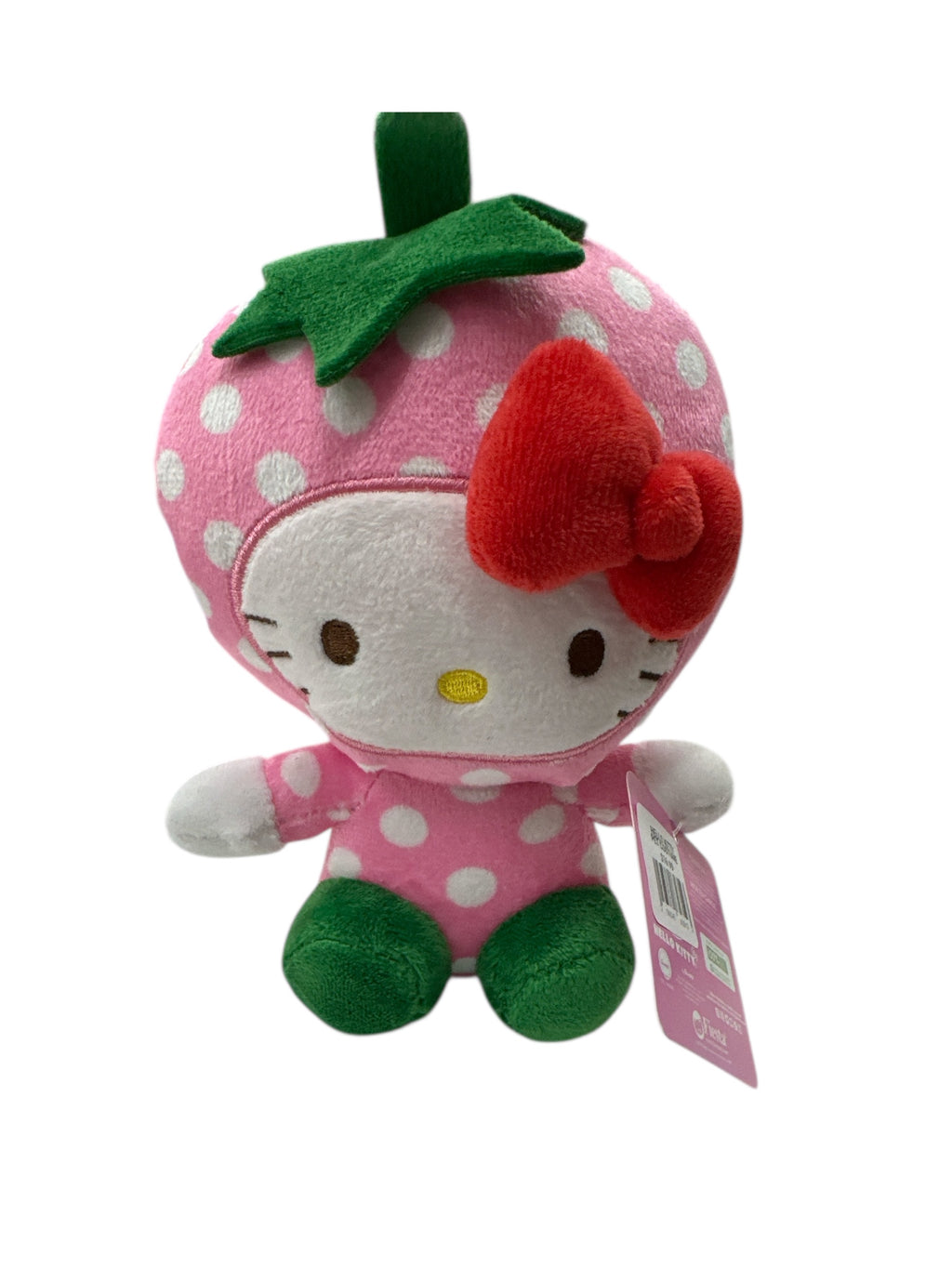 Hello Kitty Licensed Strawberry Plush Toy – 6-Inch Soft Collectible Stuffed Animal