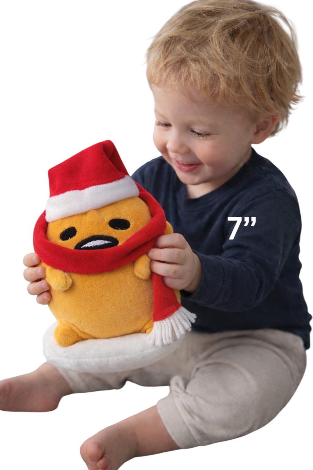 Sanrio Gudetama The Lazy Egg Christmas Plush 7” – Super Soft Holiday Stuffed Toy, Cute Collectible Gift