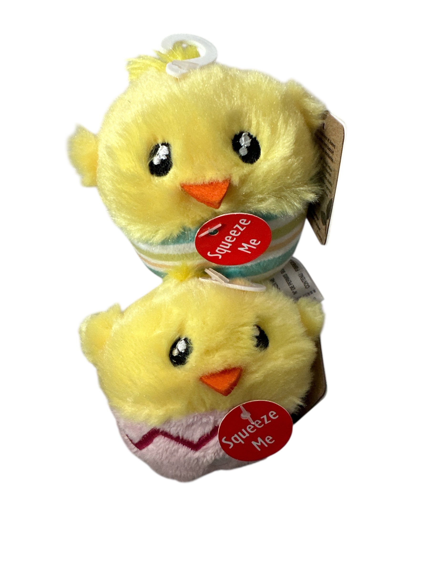 Cute Chick Plush Toy Set – 2-Pack, 3” Mini Super Soft Stuffed Animals, Eco-Friendly & Squeezable Gift for Kids