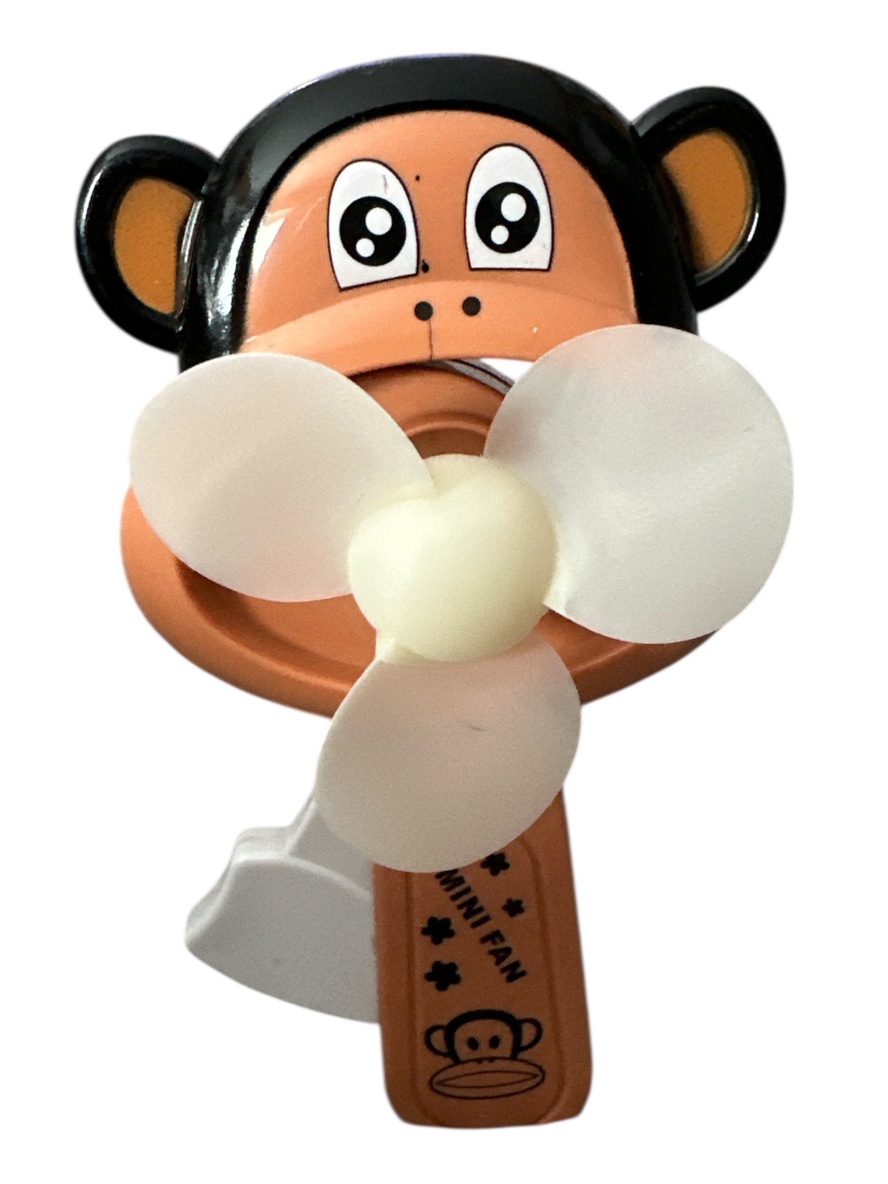 Cute Monkey Mini Fan Set – 2-Pack Handheld Cartoon Fans, Portable Battery Operated Cooling Fan for Kids