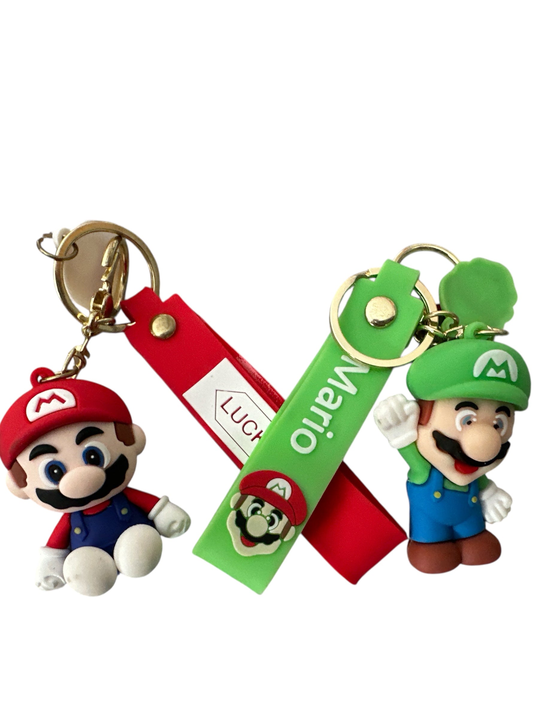 Game Character Themed Silicone Keychain Combo – 2-Pack Set, 3” Mini Soft PVC Figure Keychains with Wrist Strap