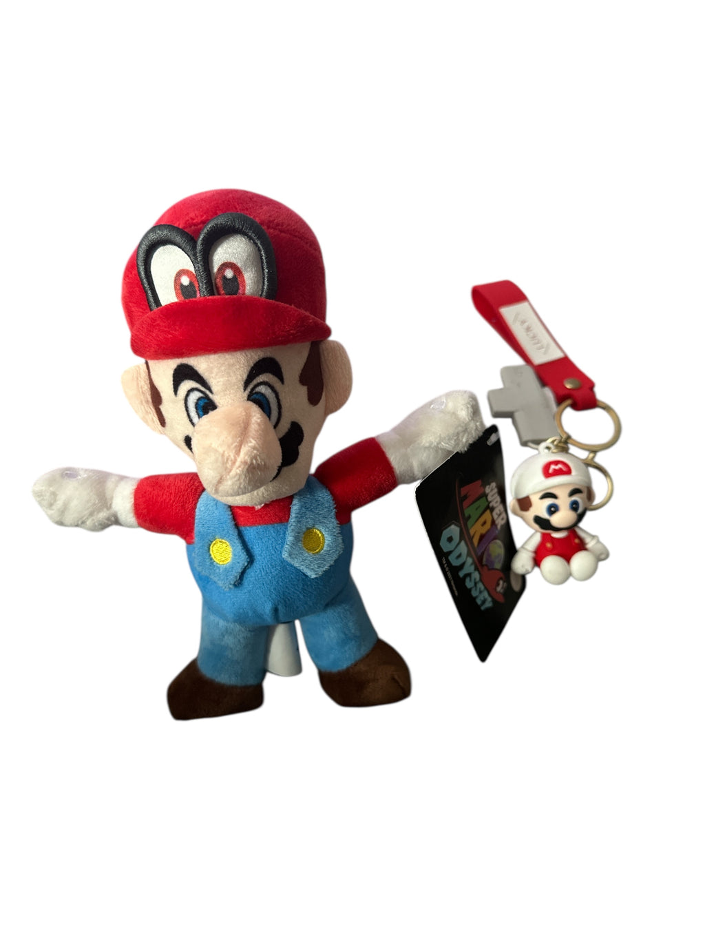 Super Mario Themed Combo Set – 7” Plush Toy + 3” Mini Keychain, Cute Gift Bundle for Kids & Fans