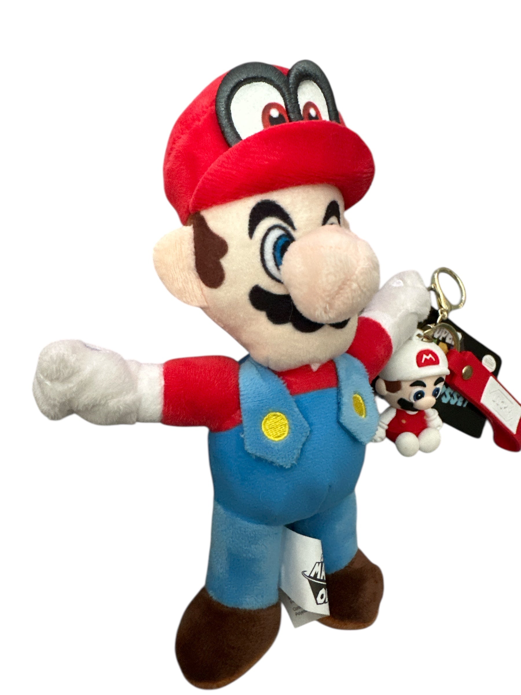Super Mario Themed Combo Set – 7” Plush Toy + 3” Mini Keychain, Cute Gift Bundle for Kids & Fans