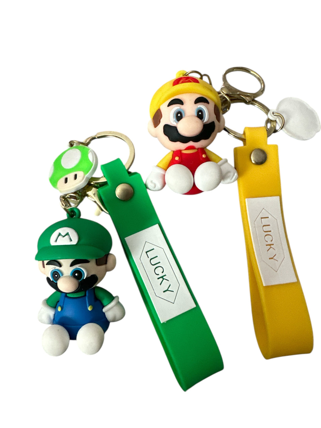 Game Character Themed Silicone Keychain Combo Set – 2-Pack, 3” Mini Soft PVC Figure Keychains with Wrist Strap