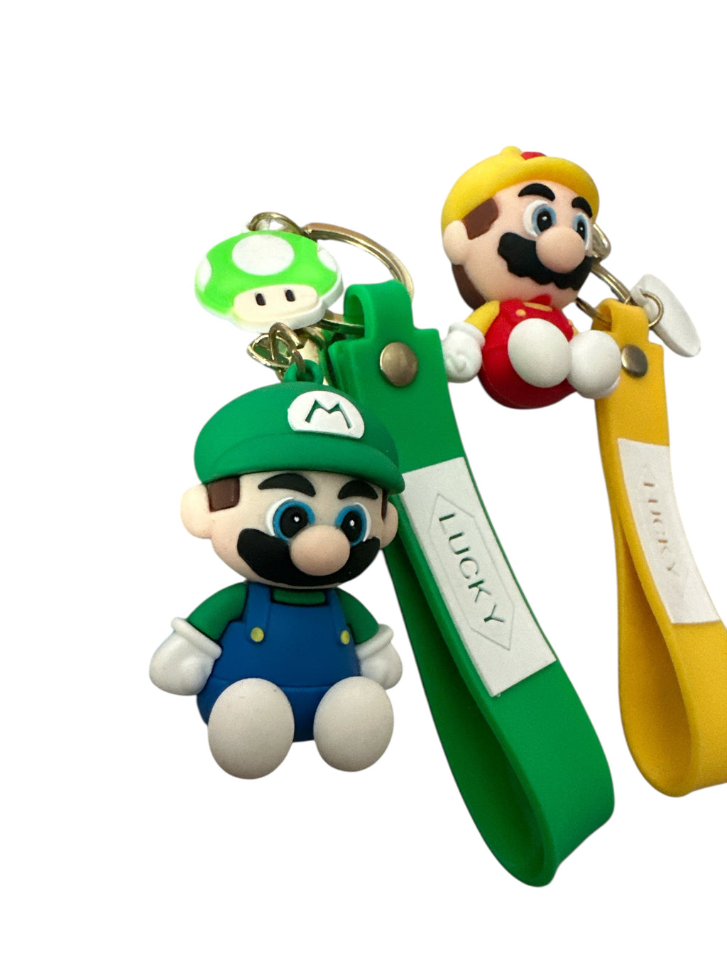 Game Character Themed Silicone Keychain Combo Set – 2-Pack, 3” Mini Soft PVC Figure Keychains with Wrist Strap