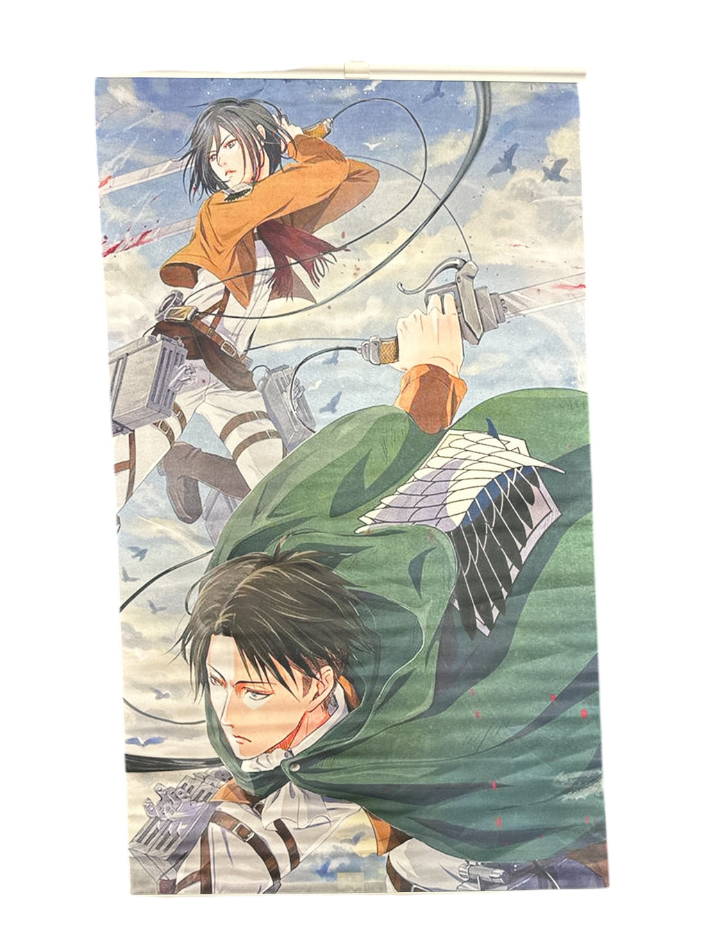 Anime Hero Titan Fabric Poster (34”) + Mini Figure (4”) | Fan-Style Combo Set