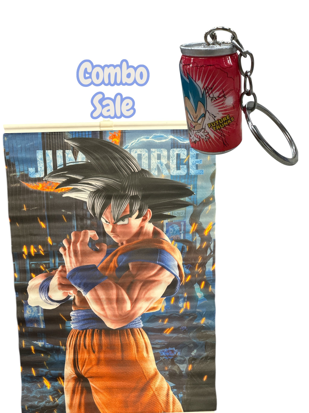 Anime Hero Fabric Poster (24”) + Anime Hero Can Keychain | Fan-Style Combo Set
