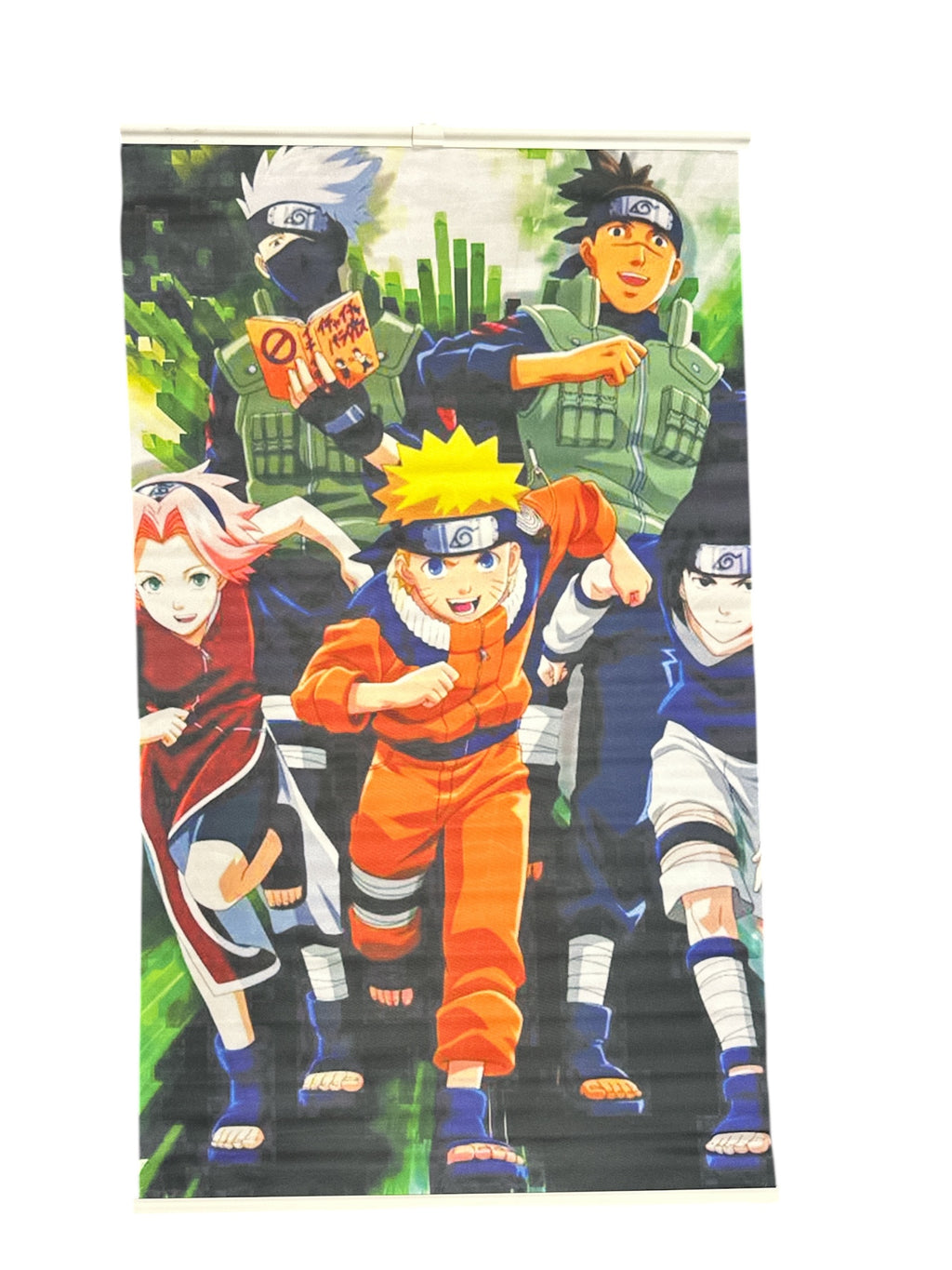 Anime Hero Ninja Fabric Poster (34”) + Ninja Lantern | Fan-Style Combo Set