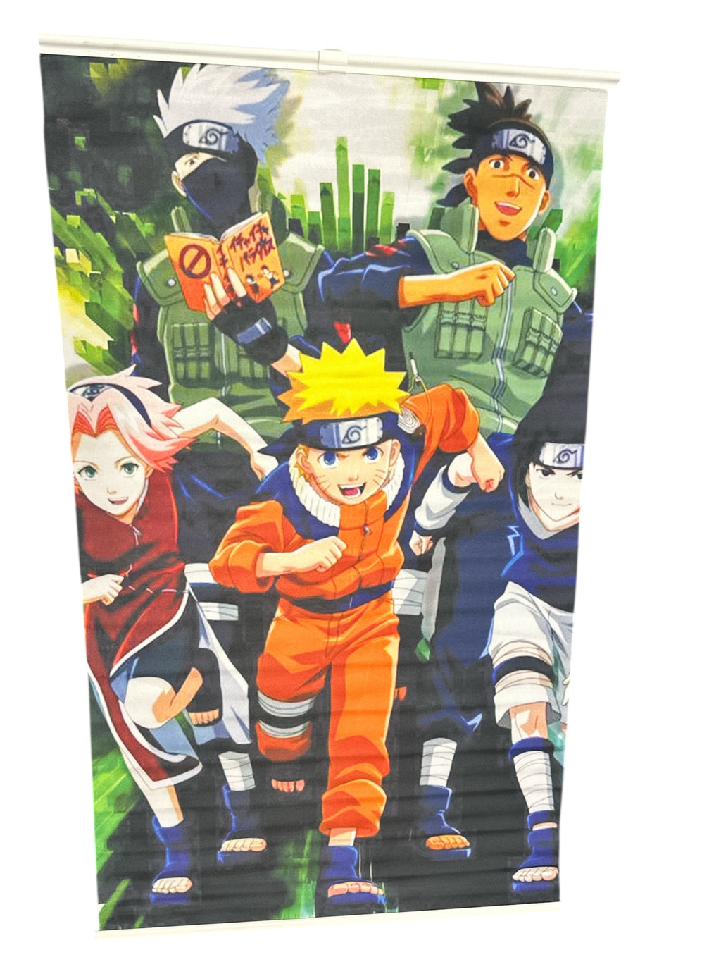 Anime Hero Ninja Fabric Poster (34”) + Ninja Lantern | Fan-Style Combo Set