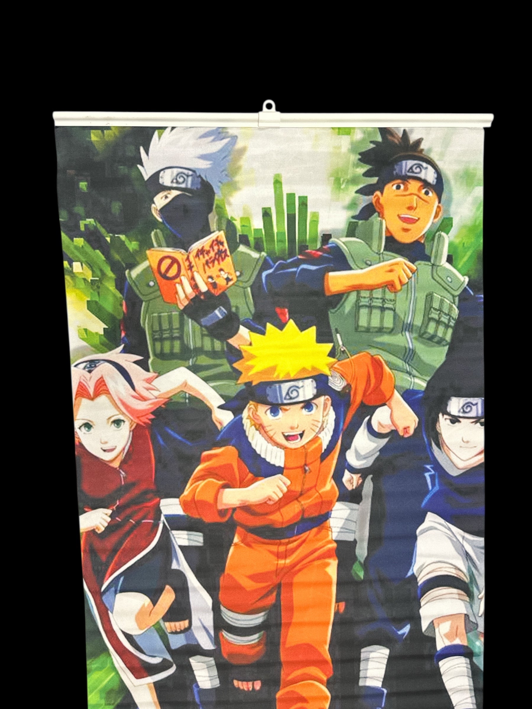Anime Hero Ninja Fabric Poster (34”) + Ninja Lantern | Fan-Style Combo Set