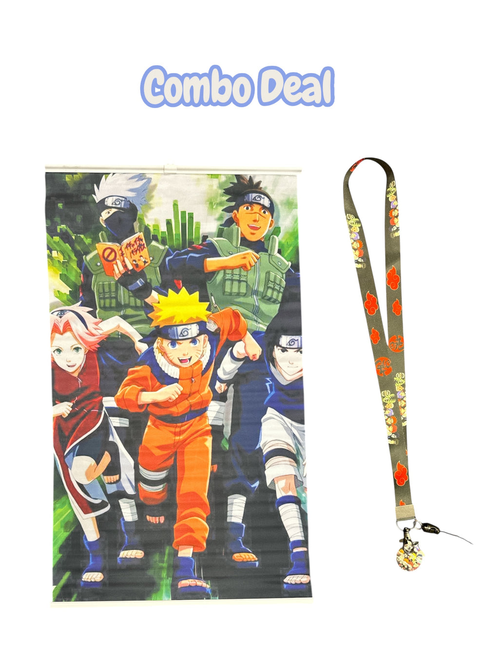 Anime Hero Ninja Fabric Poster (34”) + Ninja Lantern | Fan-Style Combo Set