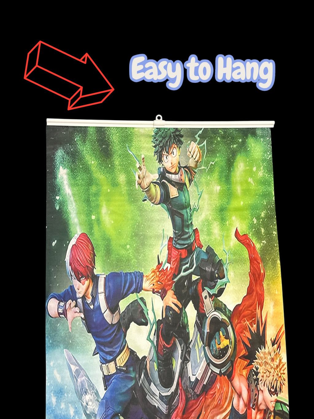 Anime Hero Academy Fabric Poster (36”) + Lanyard | Fan-Style Combo Set