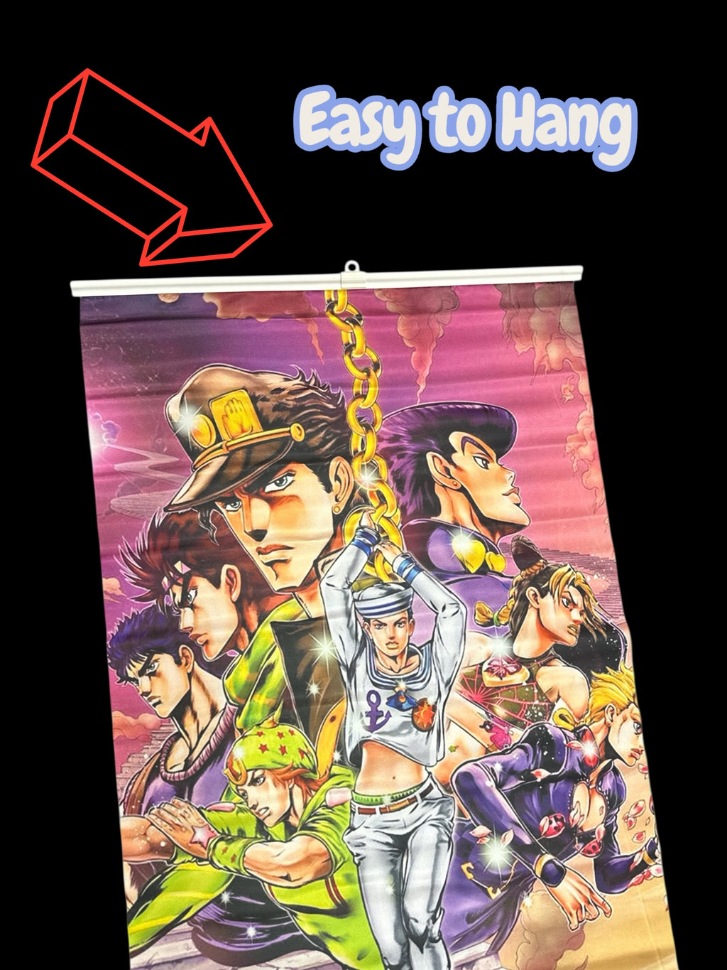 Hero Stand Fabric Poster (34”) + Mini Figure (4”) | Fan-Style Combo Set