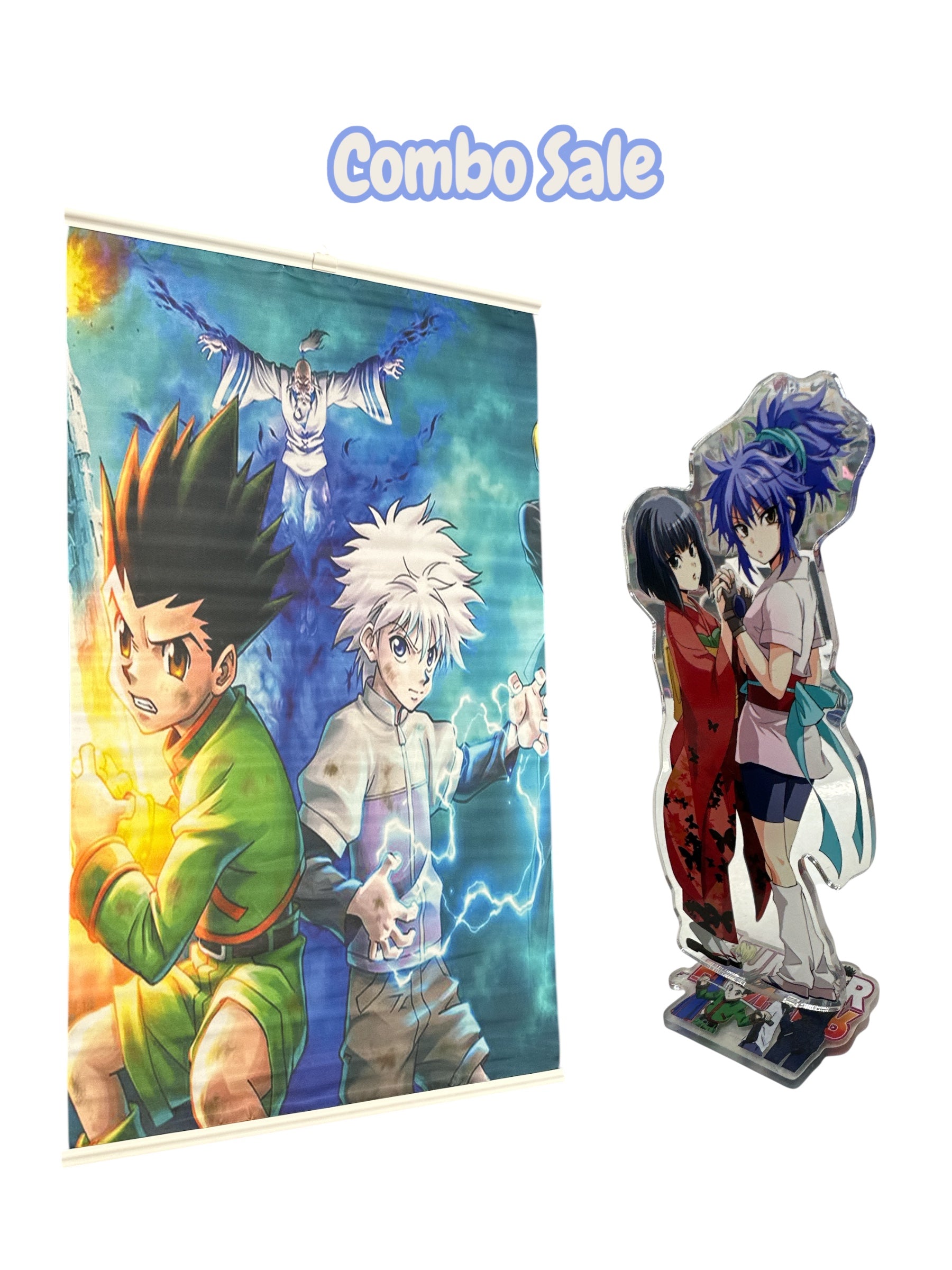 Hero Hunter Fabric Poster (36”) + Plastic 6” Figure | Fan-Style Combo Set