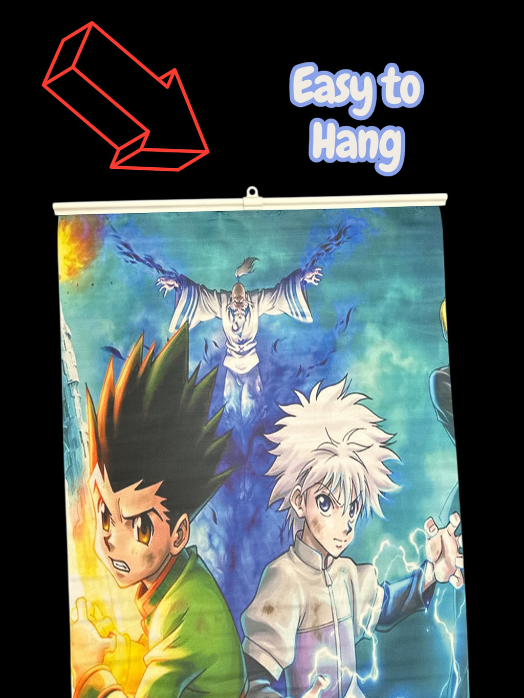 Hero Hunter Fabric Poster (36”) + Plastic 6” Figure | Fan-Style Combo Set