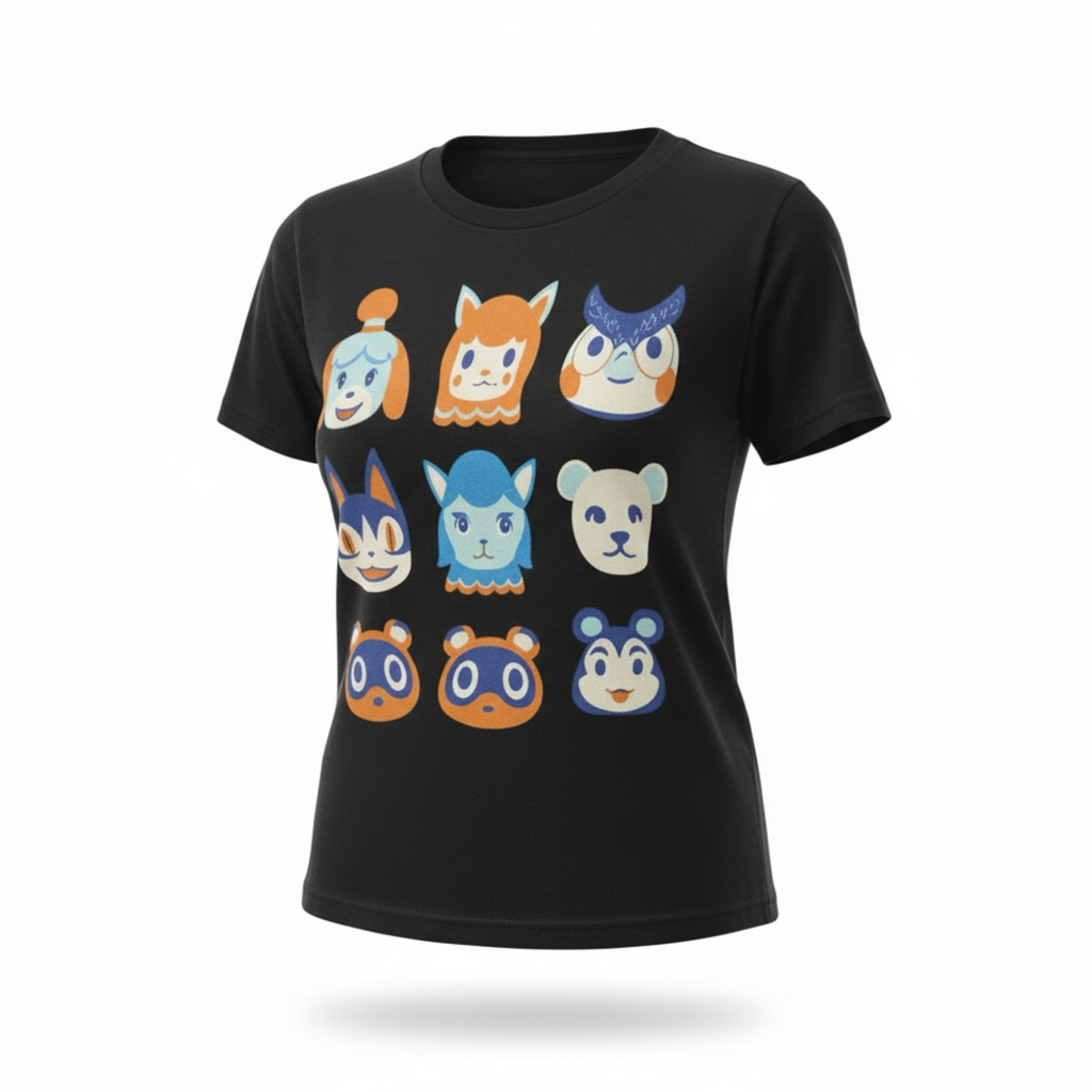 Animal Crossing Style T-Shirt – Cozy Vibes Graphic Tee for Anime Lover