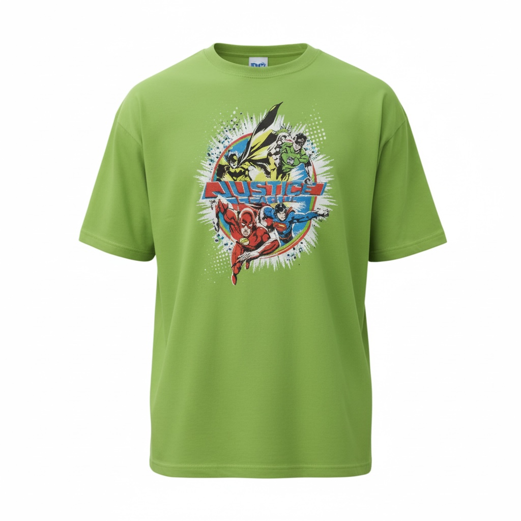 Justice League Style Teen & Adult T-Shirt –  DC Comics Graphic Tee