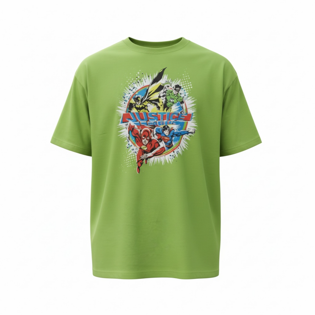 Justice League Style Teen & Adult T-Shirt –  DC Comics Graphic Tee