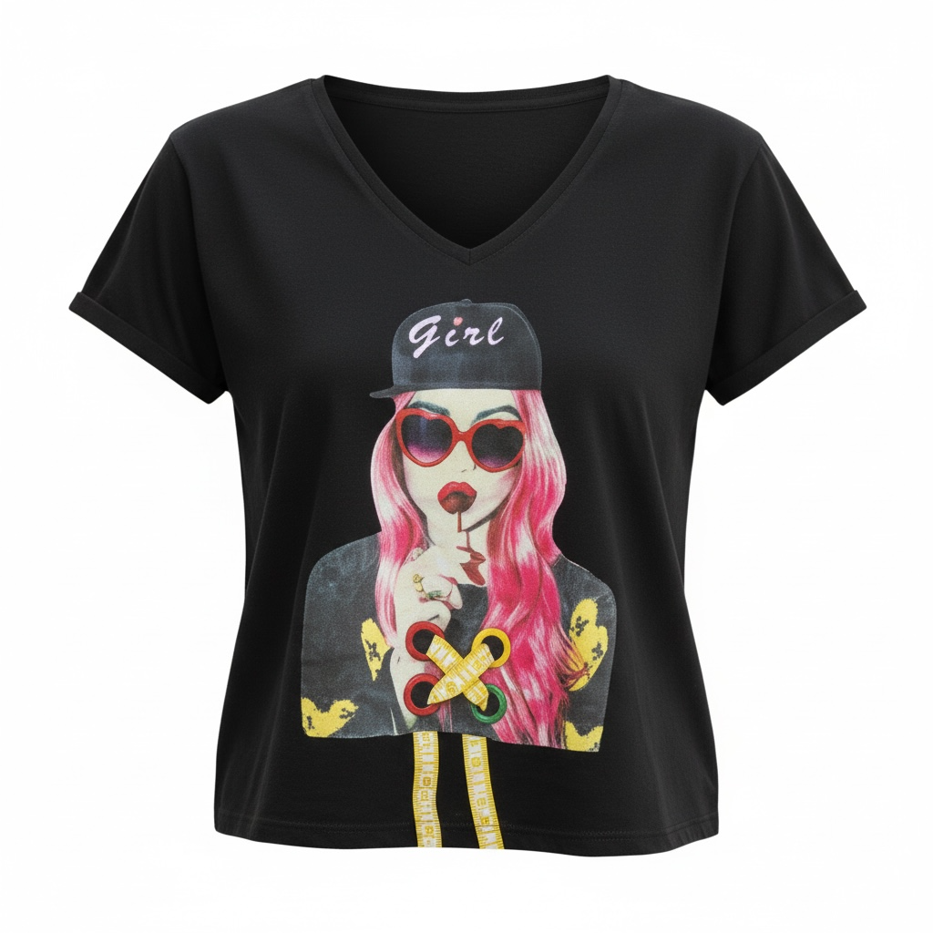 FASHION T-SHIRT COTTON FUN DESIGN