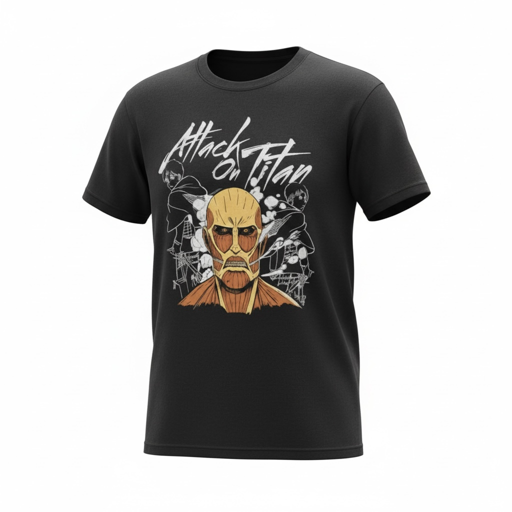Colossal Warrior Style Graphic T-Shirt – Unisex Tee for Anime Lover