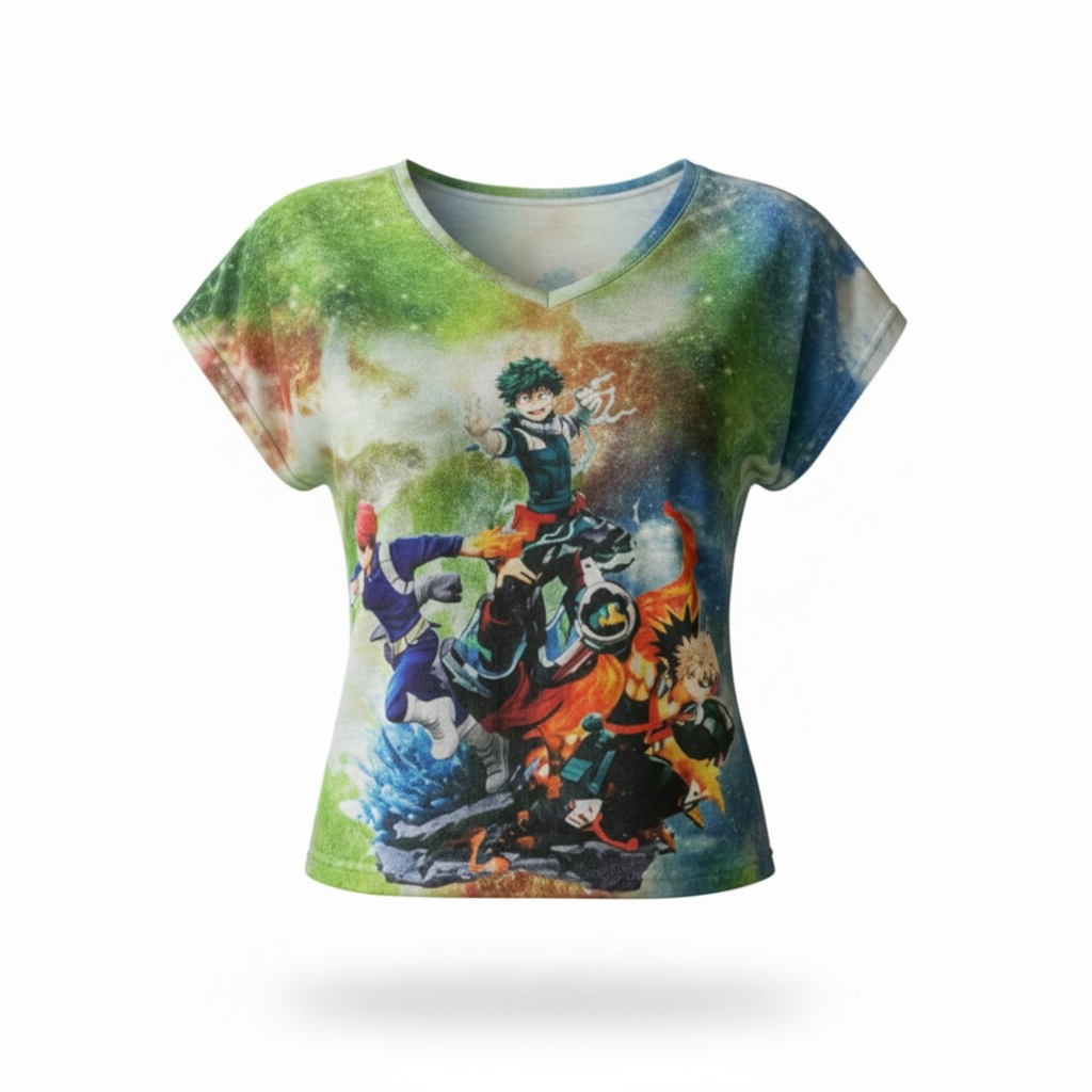 Hero Academy Style Graphic T-Shirt –  Casual Tee