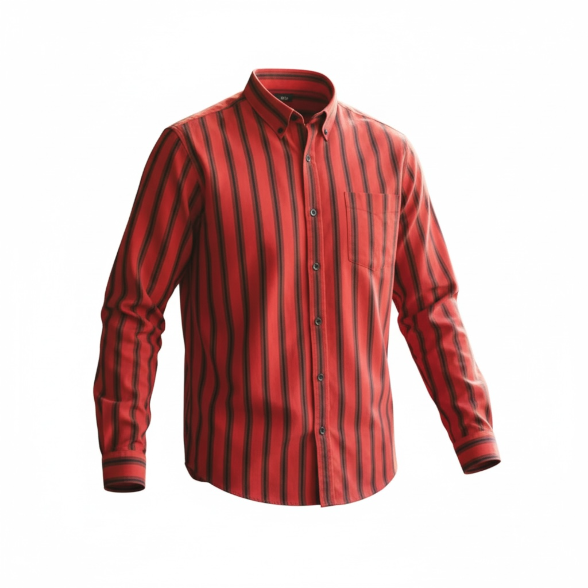 Men’s Fashion Shirt – Vertical Stripe Design, Slim Fit, Long Sleeve Casual Style