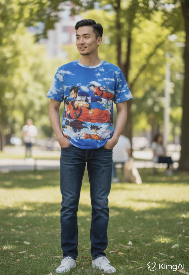 Anime-Inspired Saiyan Warrior Style T-Shirt for anime lover – Graphic Tee