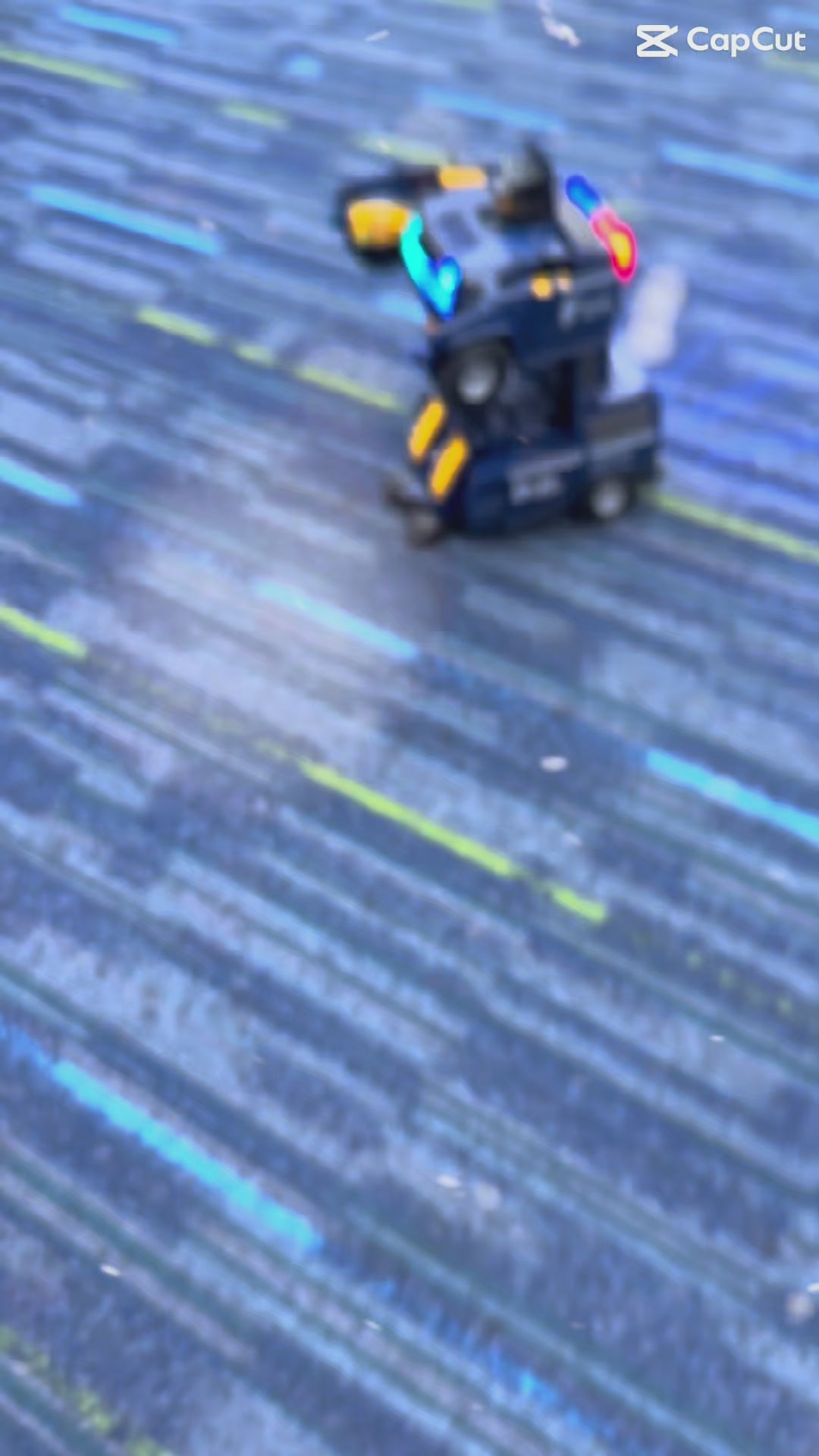 B/O TRANSFORMERS POLICE CAR WITH LIGHT AND SOUND 8"