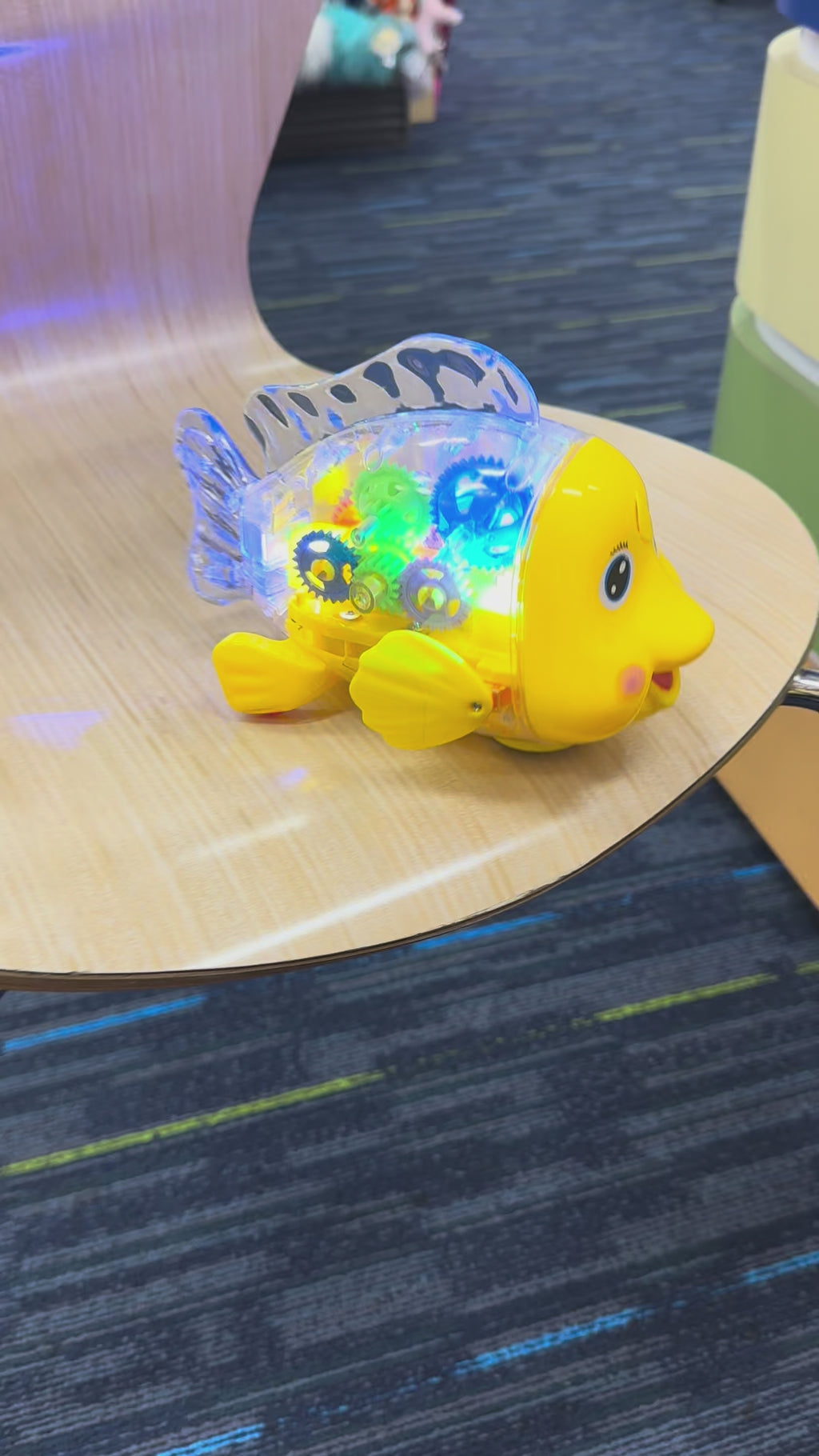 B/O Dancing Gear Fish Toy with Lights & Music – Educational Gear Toy for Kids Ages 3+, Motor Skills Learning Toy