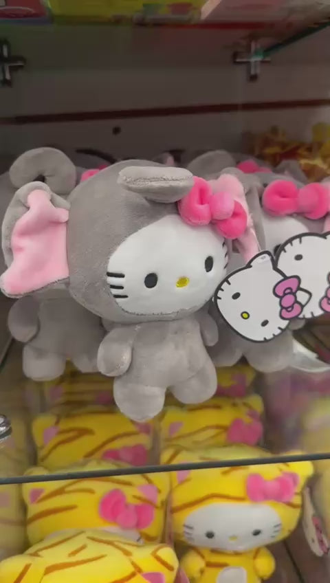 Hello Kitty Animal Plush Collection - 6" Giraffe, Monkey, Elephant &amp; Tiger